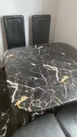 A Very Big Wardrobe With Light Wig Rack and a 4 Seater Marble Dining - 4