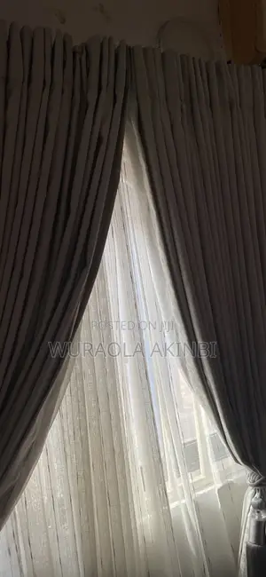 Home Interiors Damask Pattern Cotton Curtains (4 Panels)