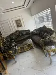 Royal Sofa Chair tare da Center Table da Stools - 2