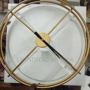 Modern Accent Metal Wall Clock - Gold