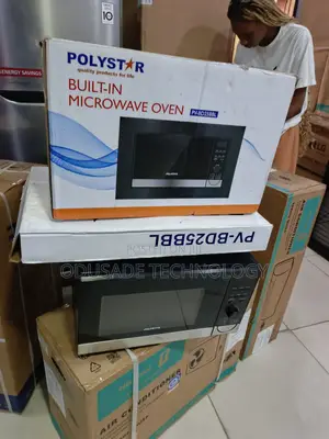 Polystar 25L Black Built-in Microwave Oven with Grill