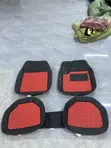 Universal Red & Black Car Floor Mats - 2