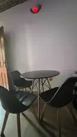 Modern 3-Seater Round Dining Table Set - 2
