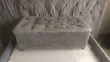 Home Interiors 4x6 Bed Frame with Ottoman - Gray - 1