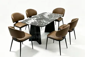 Marble Top Dining Set - Seats 6