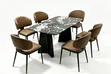 Marble Top Dining Set - Seats 6 - 1
