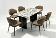 Marble Top Dining Set - Seats 6 - 2