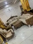 Royal Sofa Chairs tare da Center Table da Stools - 2
