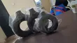 3 PC Set Black Plastic Donut Vase - 2