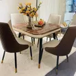 4 Chairs Marble Top Dining Set - Brand New - 1