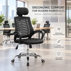 Victory Ergonomic Headrest Office Chair - Black
