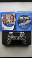 PS4 Slim 500GB Console tare da Controller, GTA V & Far Cry 5 - 3