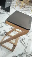Durable Iron Frame Wooden Chair for Indoor/Outdoor Use - 2