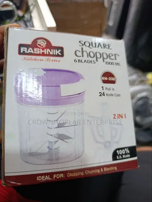 1000ml Square Chopper with 6 Blades