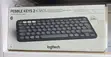 Logitech Pebble Keys 2 K380s Mai Sauƙi, Mara Wayar Bluetooth Keyboard - 1