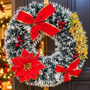 Christmas Wreath - Green and White