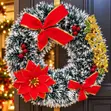 Christmas Wreath - Green and White - 1