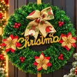 Christmas Wreath - Green and White - 2