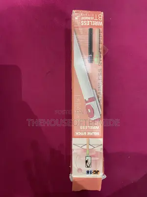 Long Selfie Stick with Bluetooth Shutter - Orange