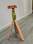 Long Selfie Stick with Bluetooth Shutter - Orange - 2