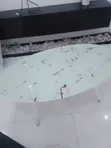 Circular White Glass Top Centre Table - 4