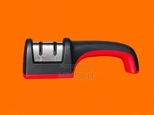 Black & Red Manual Kitchen Knife Sharpener - Multi-Slot
