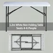 4ft Rectangular Banquet Folding Table - 2