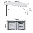 4ft Rectangular Banquet Folding Table - 3