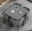 Home Interiors Kayan Gina Masu Zama 4 - Murabba'i, Grey - 2
