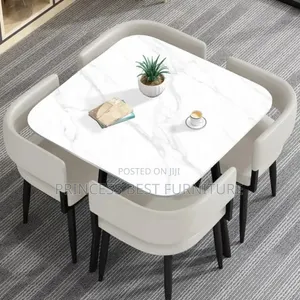 Home Interiors White 4-Seater Dining Set