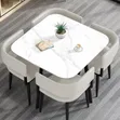 Home Interiors White 4-Seater Dining Set - 1