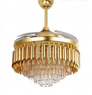 Crystal Fan Chandelier - Brand New
