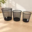 Metal Waste Bin - Black - 1