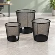 Metal Waste Bin - Black - 2