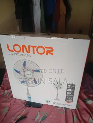 Lontor 18-Inch Fan Mai Sake Caji tare da Remote