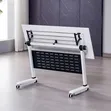 Moveable Foldable Computer Table with Wheels - 3