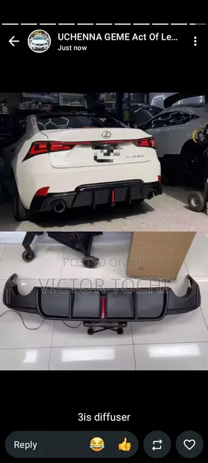 Lexus IS250/300/350 Bumper Na Baya Diffuser (2013-2018)