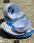 Brand New Plastic Tray & Bowl Set - 3