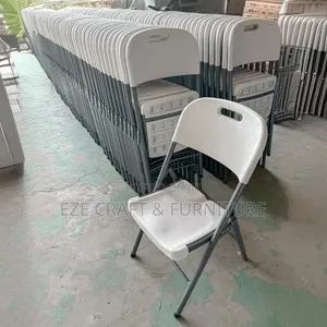 Durable Plastic Folding Chairs - White