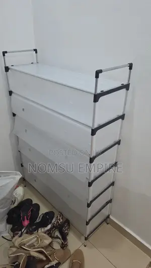 5-Layer Foldable Shoe Rack - Dustproof & Space Saving