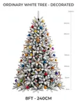 Ordinary White Christmas Tree - Pre-Decorated - 1