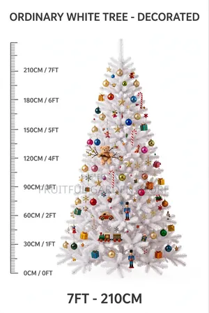 Christmas Tree 7ft - Pre-Decorated White