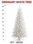 6ft Pre-Decorated White Christmas Tree - 2