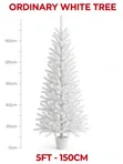 Christmas Tree White Ordinary 5ft - Pre-Decorated - 2