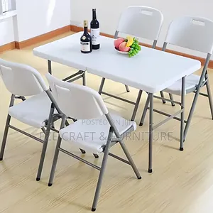 Outdoor Folding Table and 4 Chairs Set