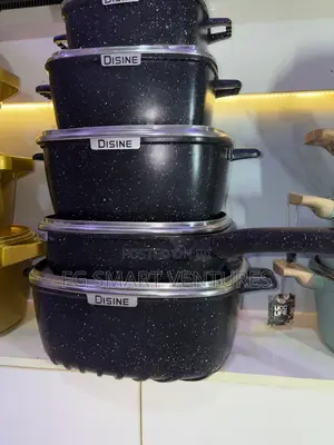 Disine Granite Pot Set with Frypan & Spoons