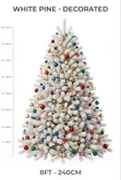 Itacen Kirsimeti Na Farar Pine 8ft - An Riga An Yi Masa Kayan Kwalliya - 1
