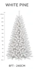Itacen Kirsimeti Na Farar Pine 8ft - An Riga An Yi Masa Kayan Kwalliya - 2