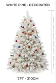 7ft White Pine Christmas Tree - Pre-Decorated - 1
