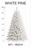 Bishiyar Kirsimeti Ta Fari Ta Pine 6ft Mai Kayan Kwalliya - 2